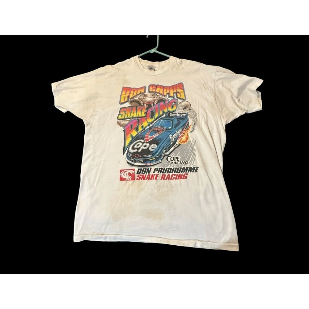Vintage NHRA Ron Capps Snake Racing Team T Shirt XXL Copenhagen Distressed
